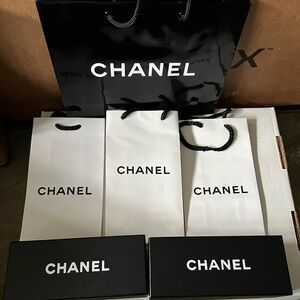 Chanel bags and sunglasses boxes